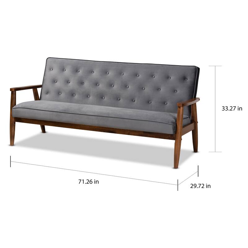 Carson Carrington Badarna Modern Upholstered 3-seater Sofa