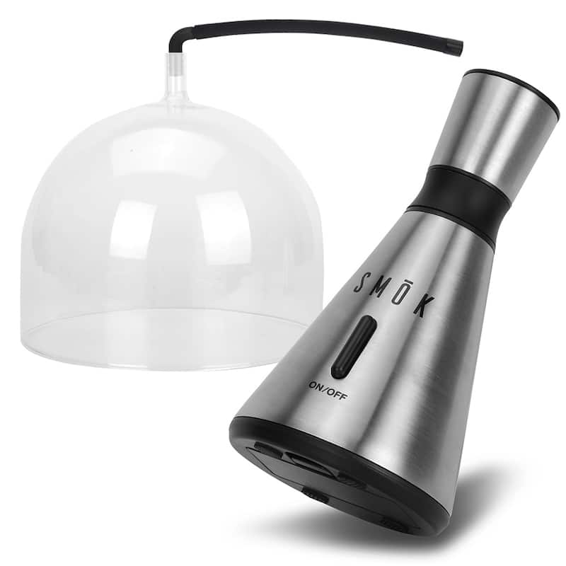 Modern Home SMOK Food and Drink Smoke Infuser w/Glass Dome Enclosure, Hickory/Applewood Smoking Chips Infusion Tool - N/A