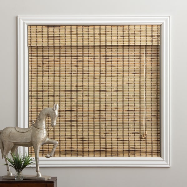 Petite Rustique Bamboo 74 inch Long Roman Shade