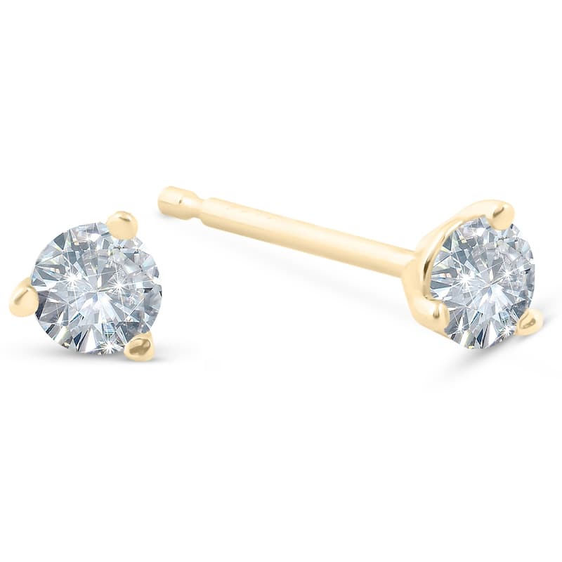 14k White, Yellow Gold, or Platinum 1/4 Ct TDW Diamond Studs Lab Grown Eco Friendly