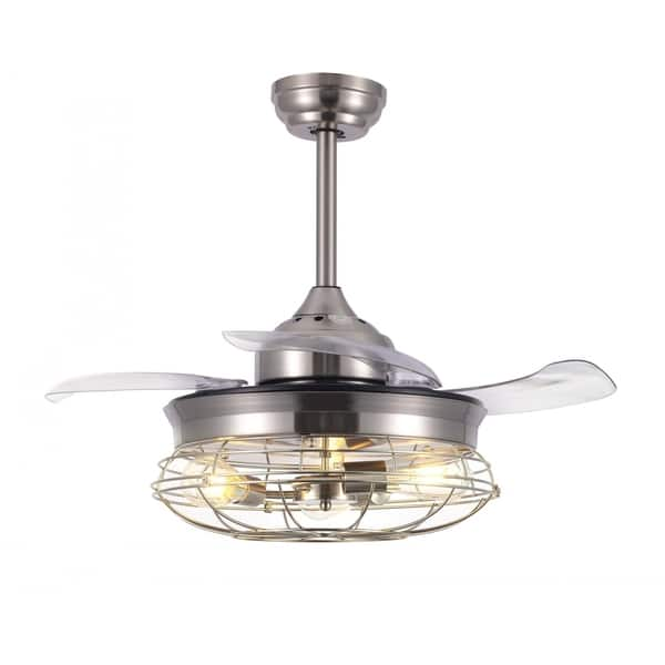 Shop 42 Modern Industrial Cage Ceiling Fan With Retractable