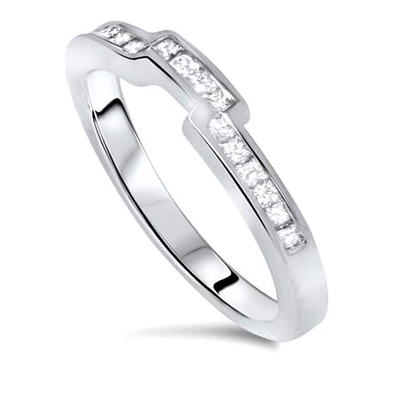 14k White Gold 1 Ct TDW Princess Cut Diamond Engagement Wedding Ring Bridal Set