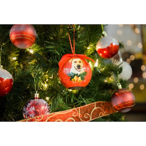 2 x Dog Breeds Twinkling Lights Christmas Ball Ornament, Labrador