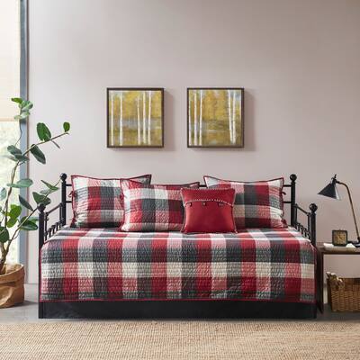 Madison Park Pioneer Red 6 Piece Reversible Daybed Cover Set