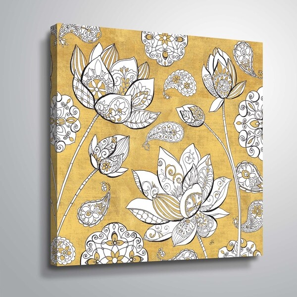 "Color my World Lotus I" Gallery Wrapped Canvas