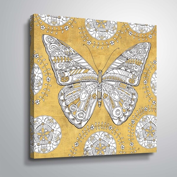 "Color my World Butterfly I" Gallery Wrapped Canvas