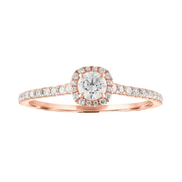 overstock rose gold engagement rings