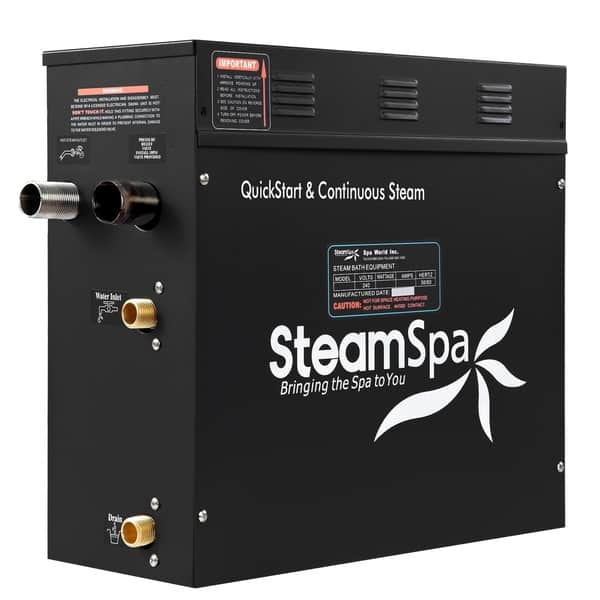 Steamspa Black Series Bluetooth 9kw Quickstart Steam Bath Generator Package In Gold Overstock 29550723