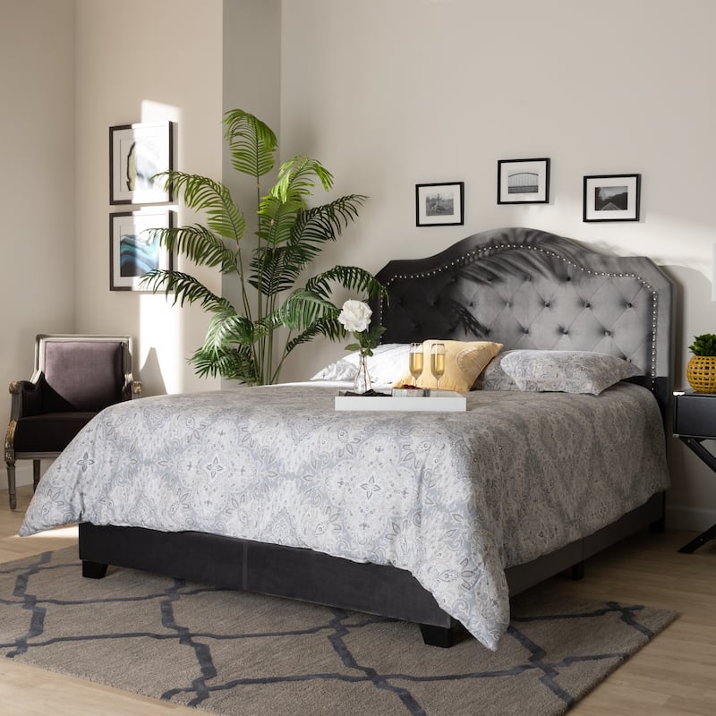 Gracewood Hollow Tansi Modern Upholstered Button-tufted Bed