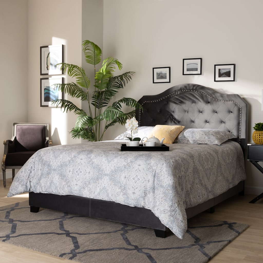 Gracewood Hollow Tansi Modern Upholstered Button-tufted Bed