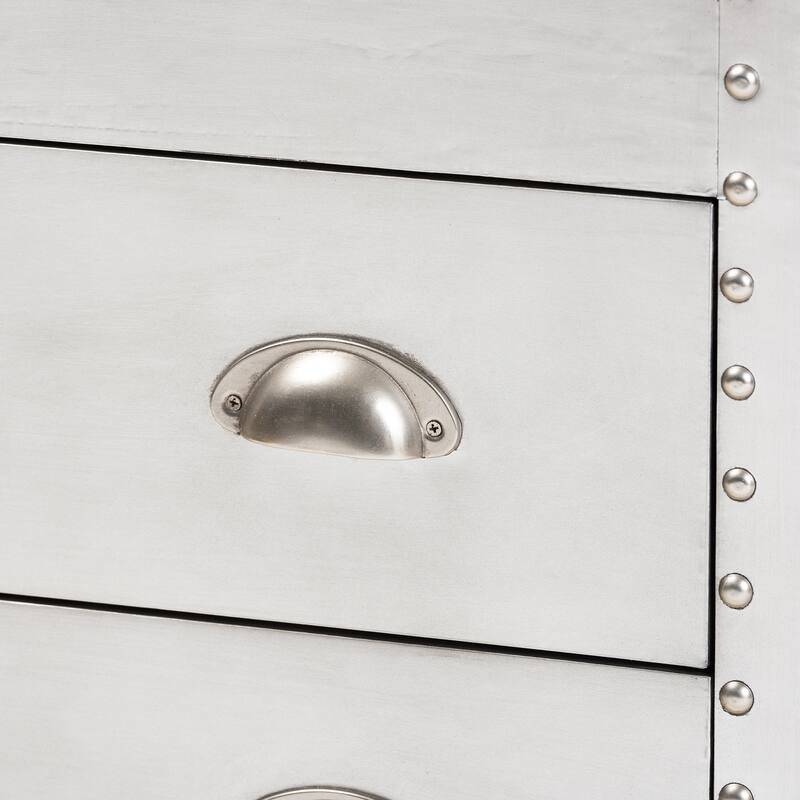 Carbon Loft Rameses Silver Metal 3-drawer Storage Cabinet