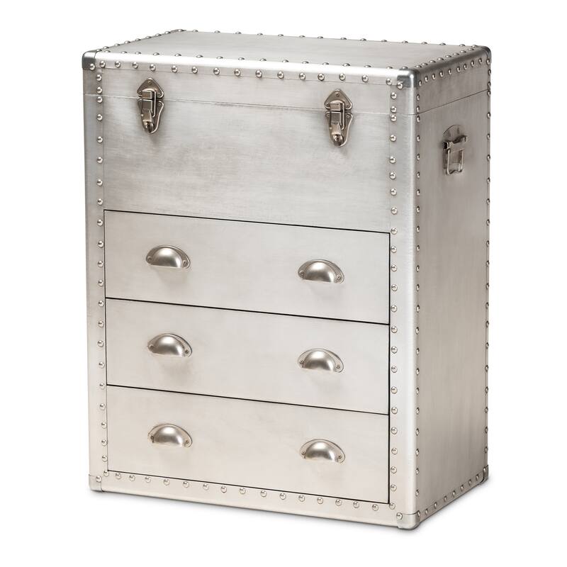 Carbon Loft Rameses Silver Metal 3-drawer Storage Cabinet