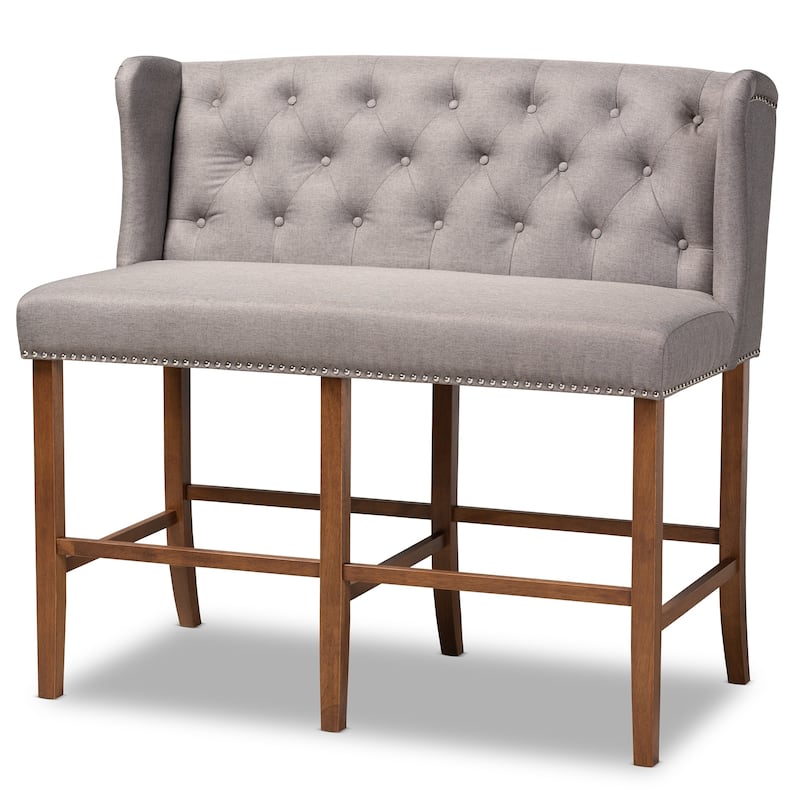 Carson Carrington Badstusund Upholstered Button Tufted Bar Stool Bench
