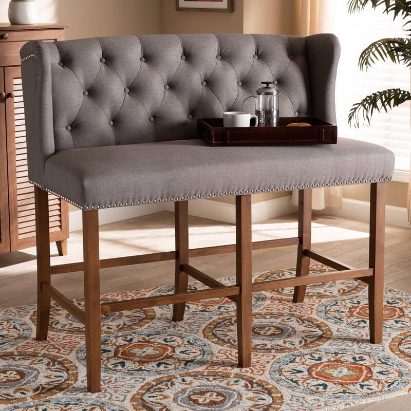Carson Carrington Badstusund Upholstered Button Tufted Bar Stool Bench