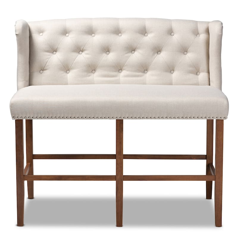 Carson Carrington Badstusund Upholstered Button Tufted Bar Stool Bench