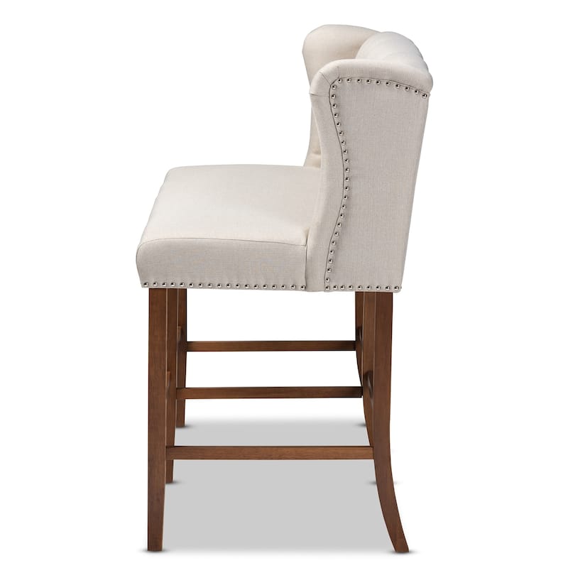Carson Carrington Badstusund Upholstered Button Tufted Bar Stool Bench