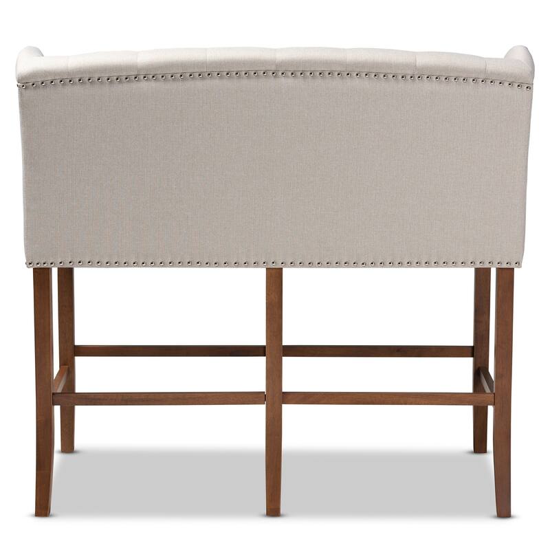 Carson Carrington Badstusund Upholstered Button Tufted Bar Stool Bench