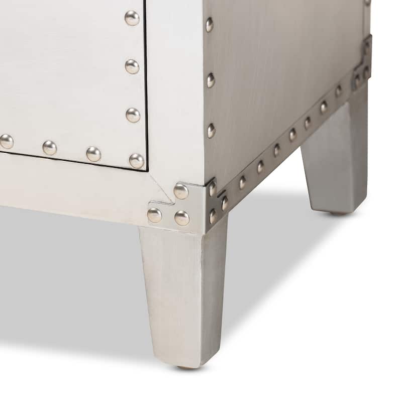 The Gray Barn Blackjack French Industrial Silver 5-drawer Cabinet - N/A