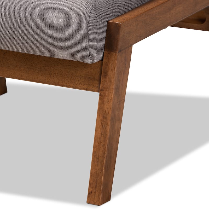 Carson Carrington Baktsjaur Mid-century Modern Upholstered Footstool