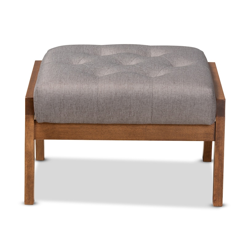 Carson Carrington Baktsjaur Mid-century Modern Upholstered Footstool