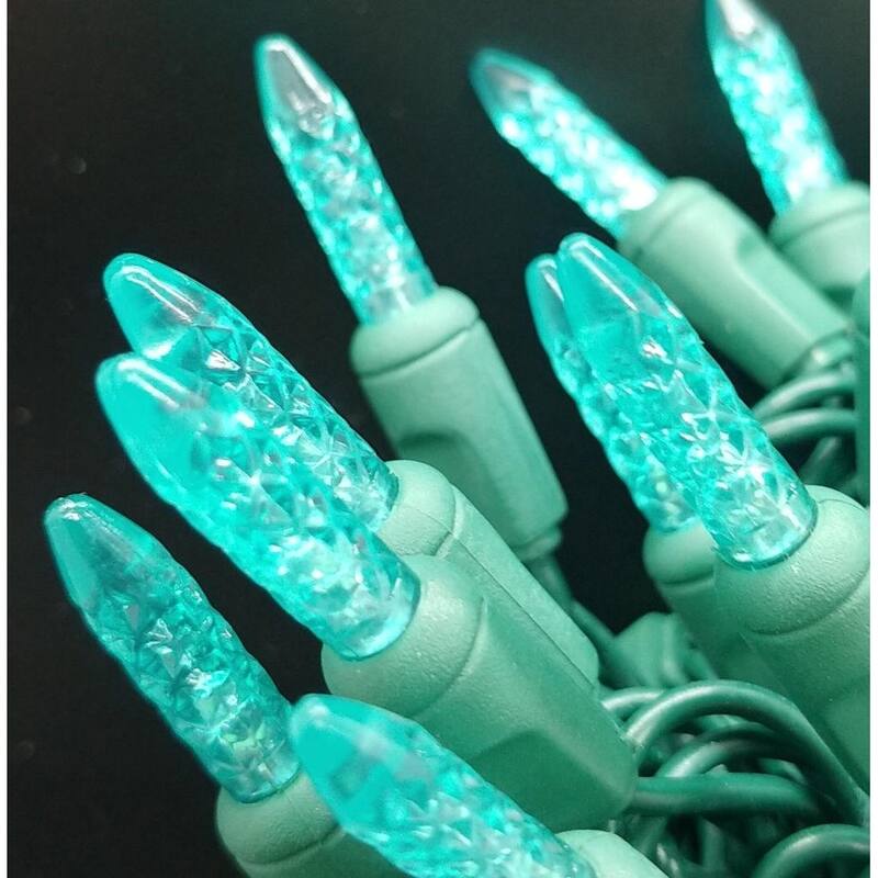 Teal LED Light String Set of 70 Lights Mini M5