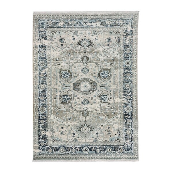 Alden-Heriz Silver Grey Machine Woven Rectangle Rug - 12' x 9'