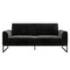 Shop CosmoLiving by Cosmopolitan Adley Coil Futon Velvet with Black ...