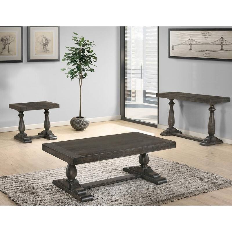Best Master Furniture Rustic Square End Table