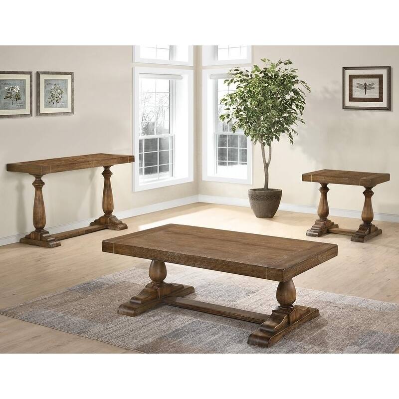 Best Master Furniture Rustic Rectangular Coffee Table