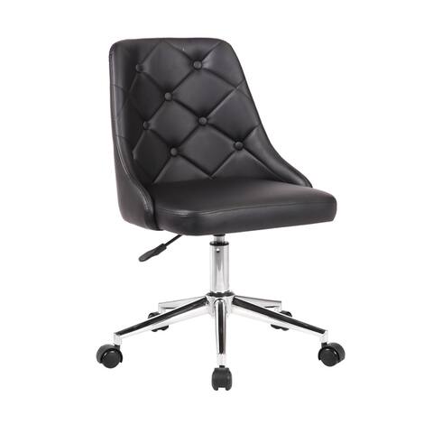 Porch & Den Dover PU Leather/ Chrome Swivel Office Chair