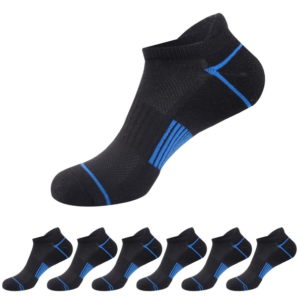 JOYNEE Mens Athletic Low Cut Ankle Tab Socks 6 Pack Cushioned ...
