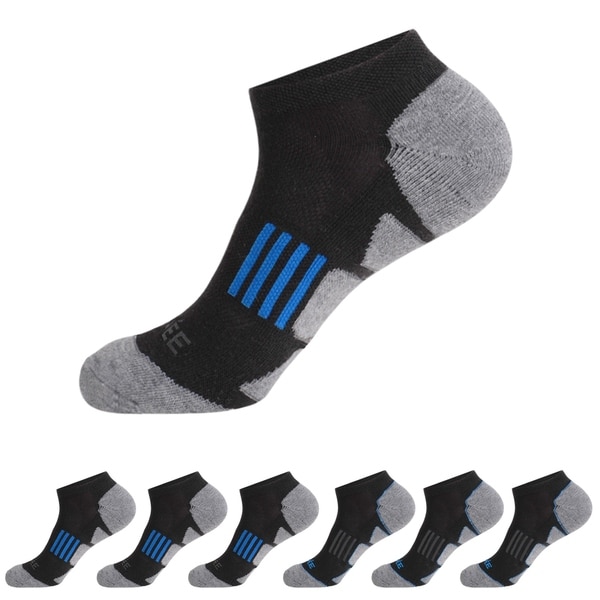 JOYNEE Men's 6 Pack Athletic Cushioned Low Cut Running Socks - On Sale ...