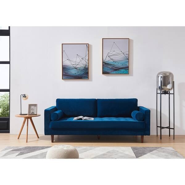 Shop Carson Carrington Tangerda Mid Century Modern Velvet Couch