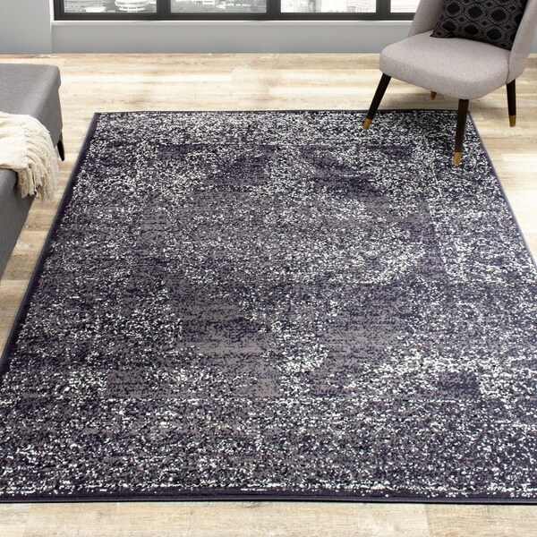 Fona Grey Cream Faded Finesse Traditional Rug - 5'3" x 7'4"