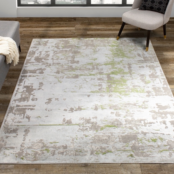 Hedwig Grey Green Abstract Texture Rug