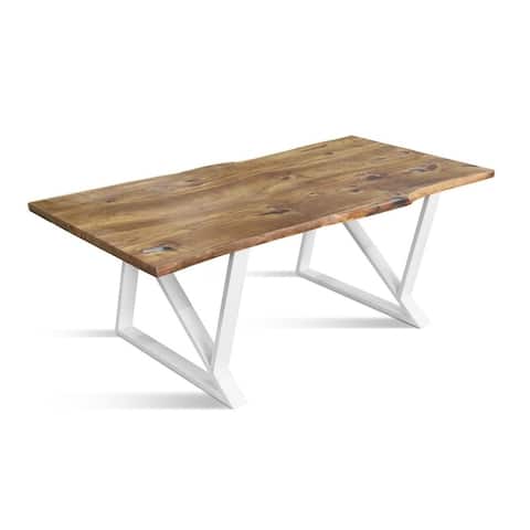 URBAN-Z Solid Wood Dining Table - Natural Oak/White