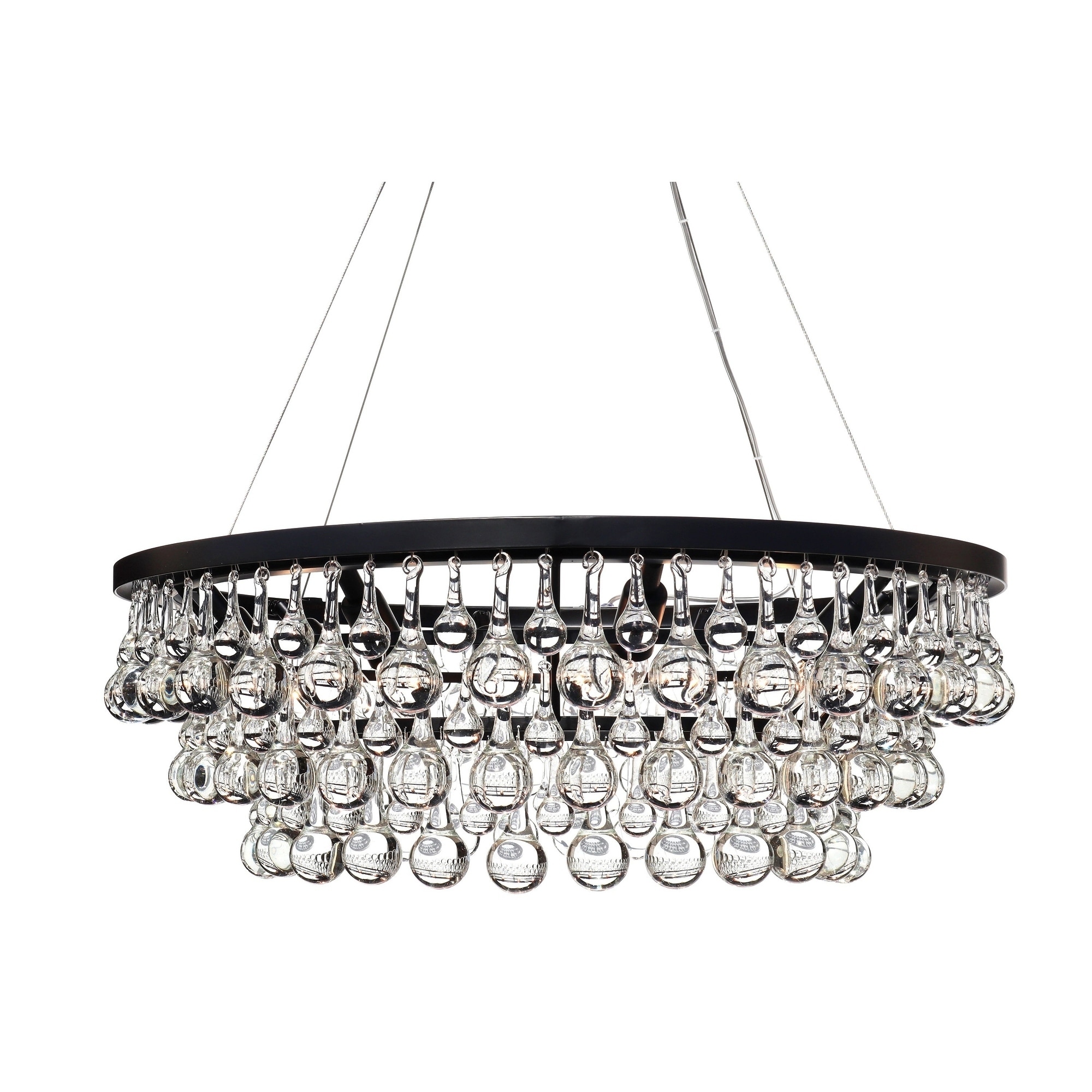 LightUpMyHome Celeste Small Glass Drop Crystal Chandelier, Wire - N/A - Chandeliers For Bedrooms by Overstock.com