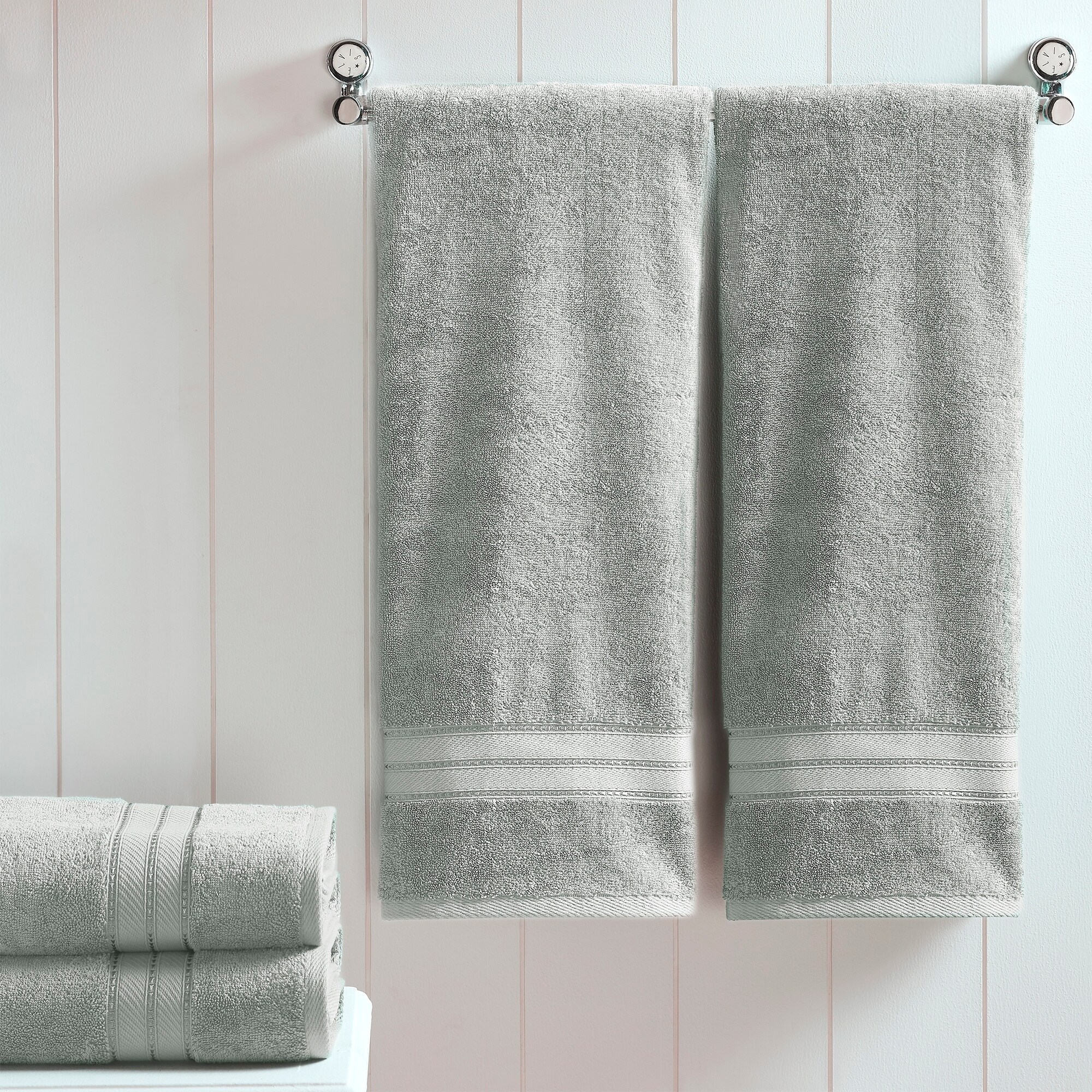  White Bath Towels for Bathroom, 4 Pack Bath Towel Set