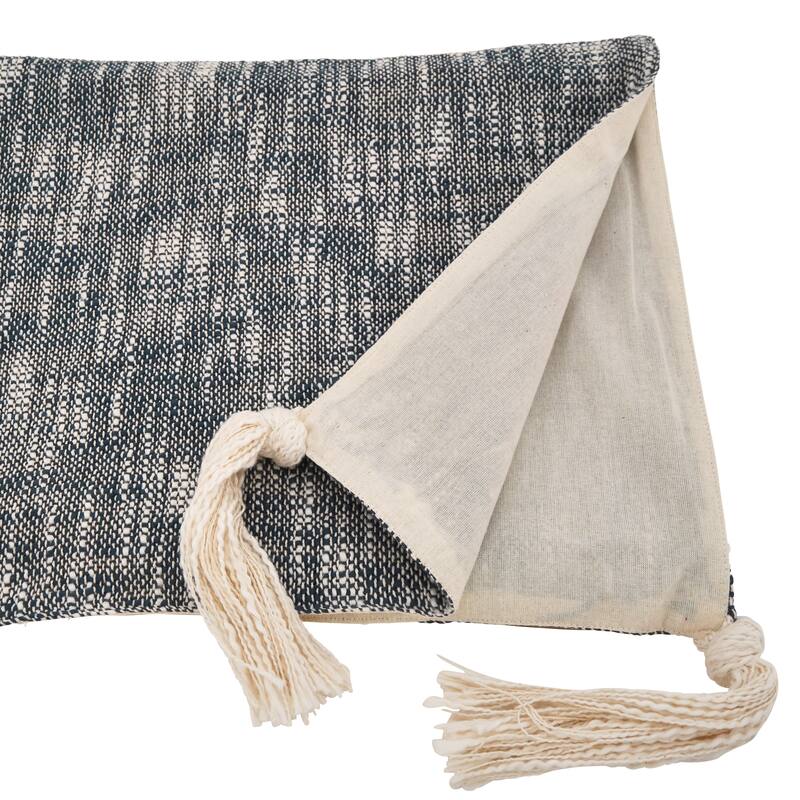 Solid Color Table Runner With Tasseled Design