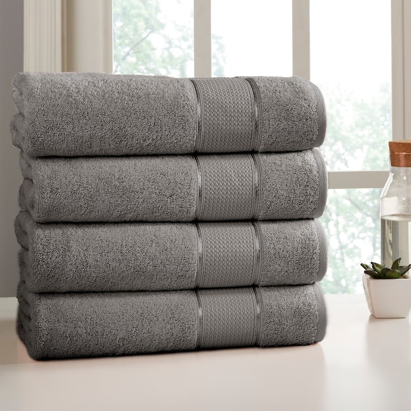 Modern Threads 4 Pack SpunLoft™ Bath Sheet - 35x66 - Charcoal
