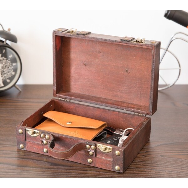 wooden suitcase