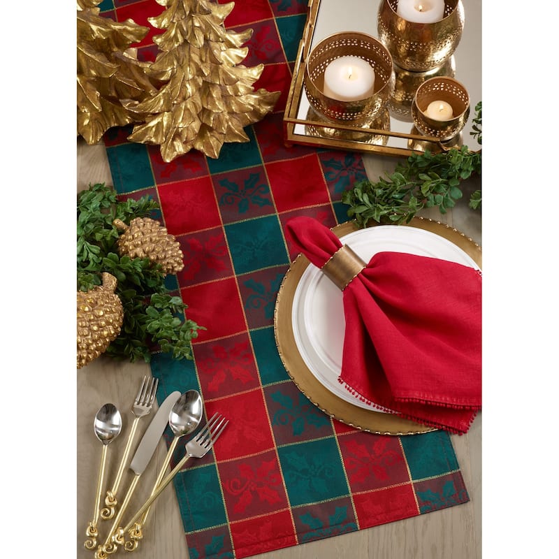 Holiday Runner With Plaid Design