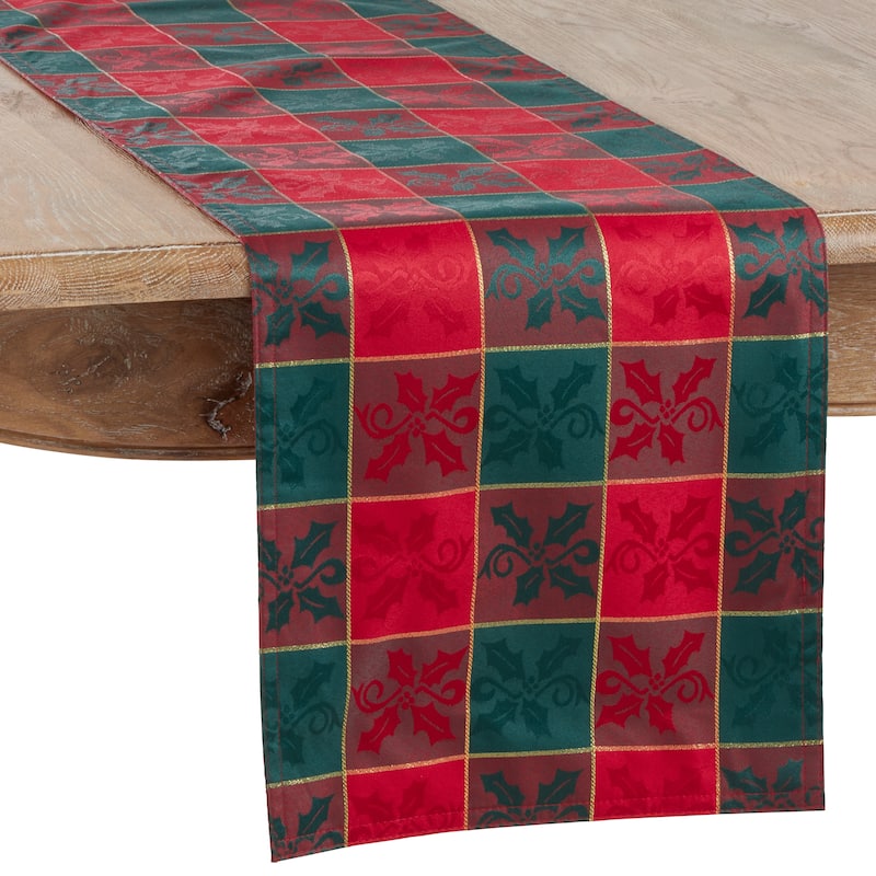 Holiday Runner With Plaid Design