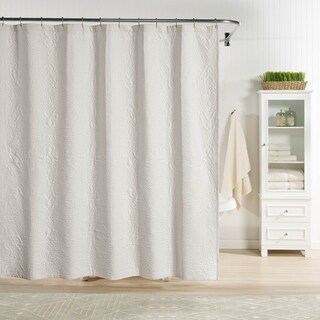 Realeza Raphaela European Matelasse Shower Curtain - Bed Bath & Beyond ...