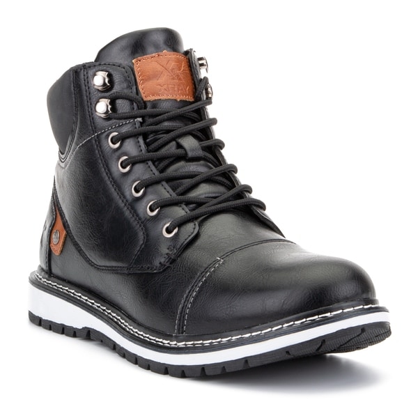 mens black leather wellington boots