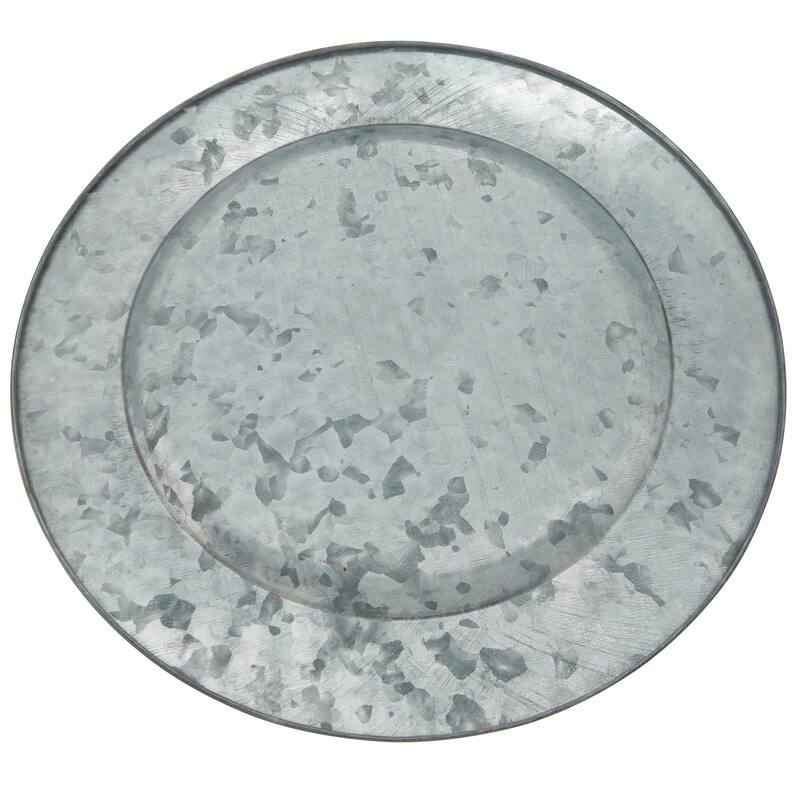 Gold Rim Galvanized Table Chargers (Set of 4)