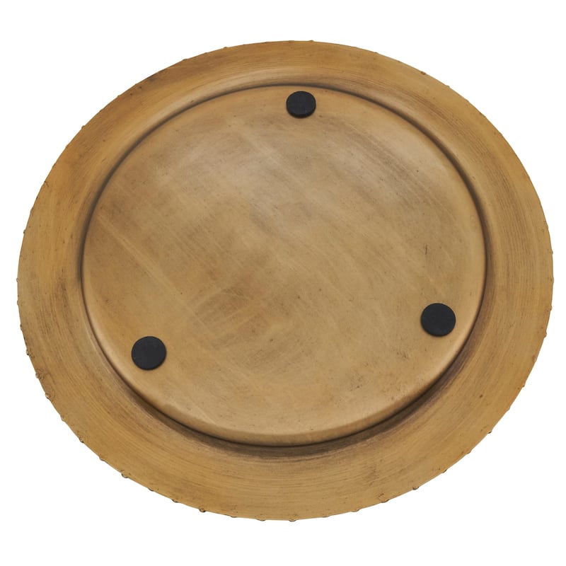 Dot Rim Metal Charger Plates (Set of 4)