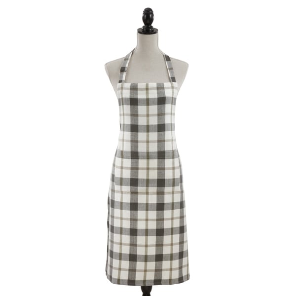 plaid cooking apron