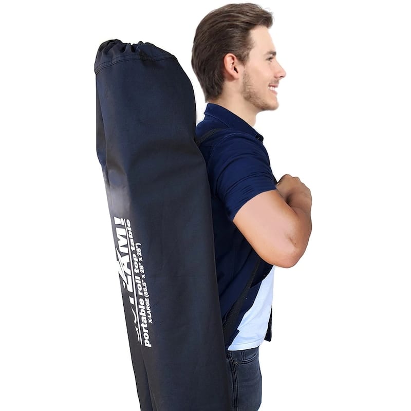 GoTEAM Portable Heavy Duty Aluminum Roll-Top Table, Camping/Tailgating/Beach Instant Table with Carry Bag