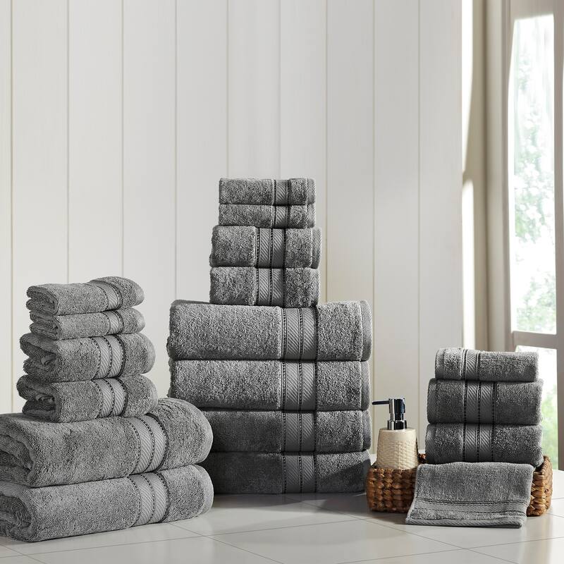 Modern Threads 18-Piece SpunLoft™ Towel Set - Charcoal